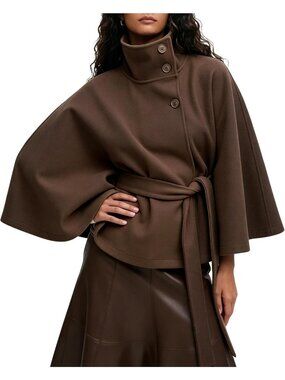 Cozy Women's Batwing Sleeve Poncho Cape Jacket for Winter Fashion & Warmth